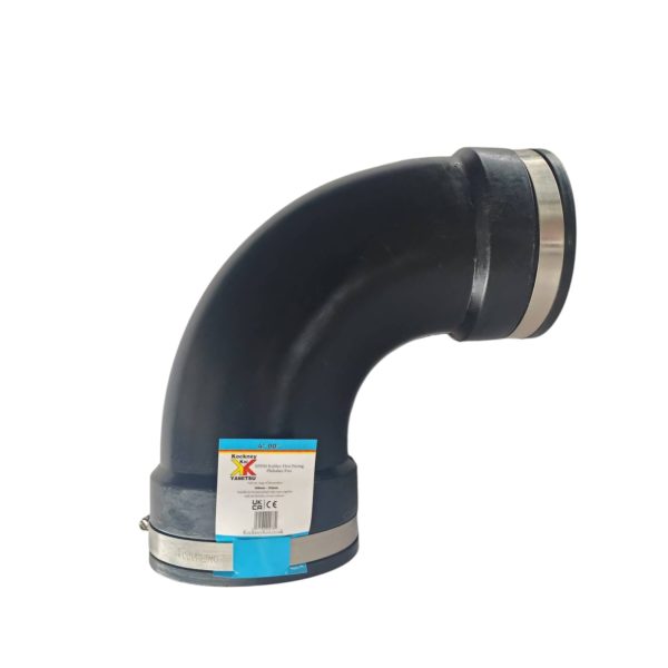 4" 90° Bend 108mm-115mm Black EPDM Rubber Fitting